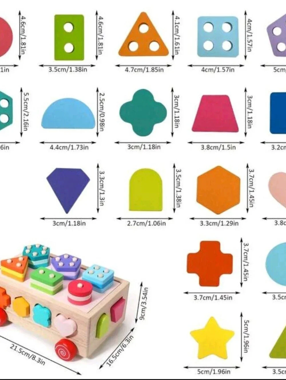 Local 1 Piece Shape Number Matching Intelligence Car Toy Color Recognition Build